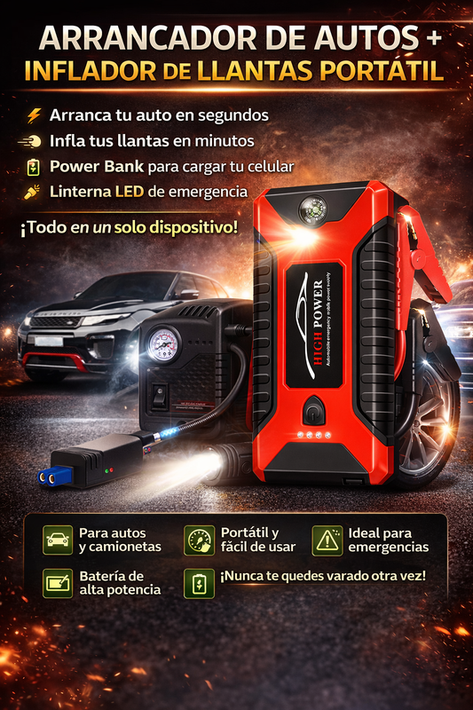 ARRANCADOR DE AUTOS MULTIFUNCIONAL